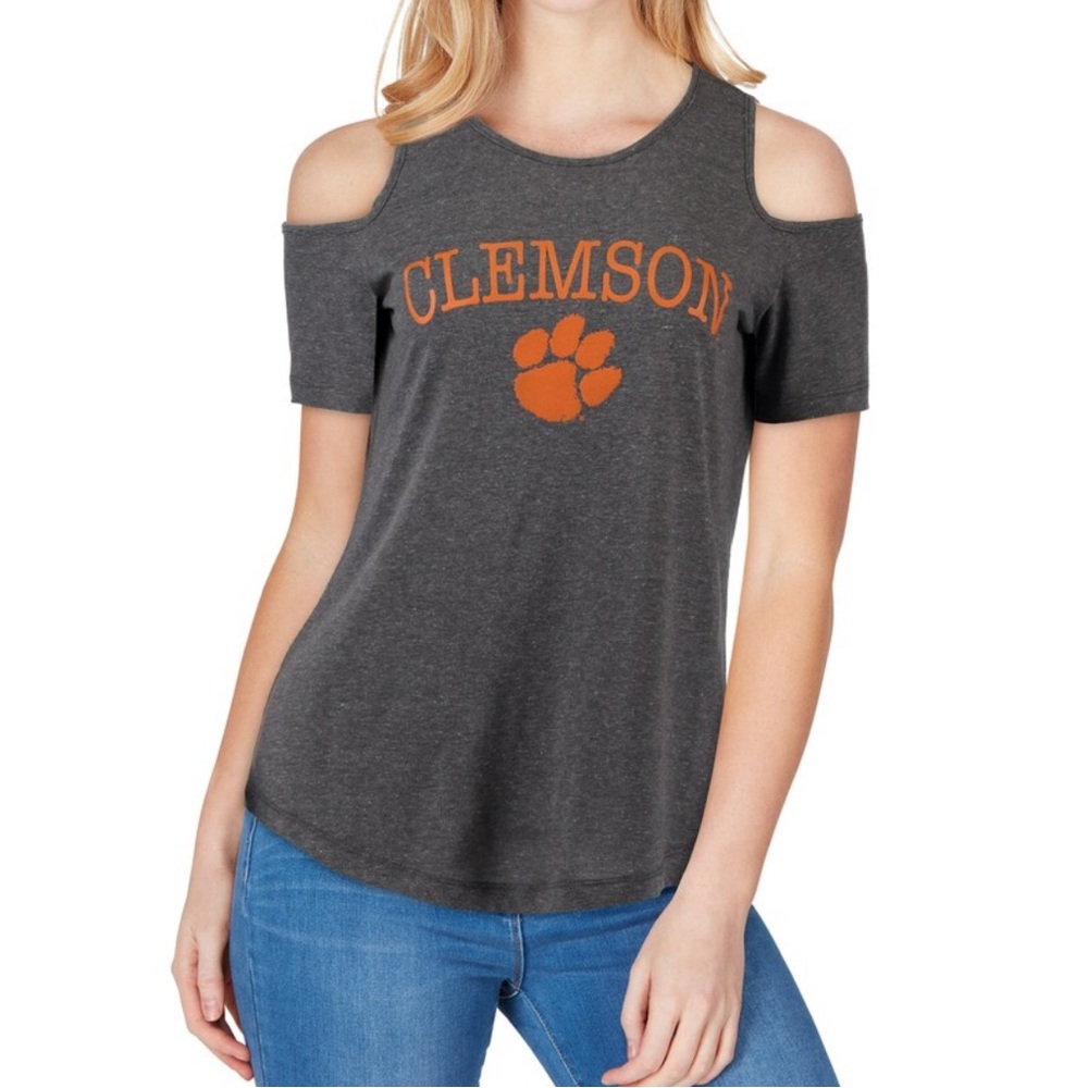NWT Clemson Tigers Cold Shoulder T-Shirt Size Small